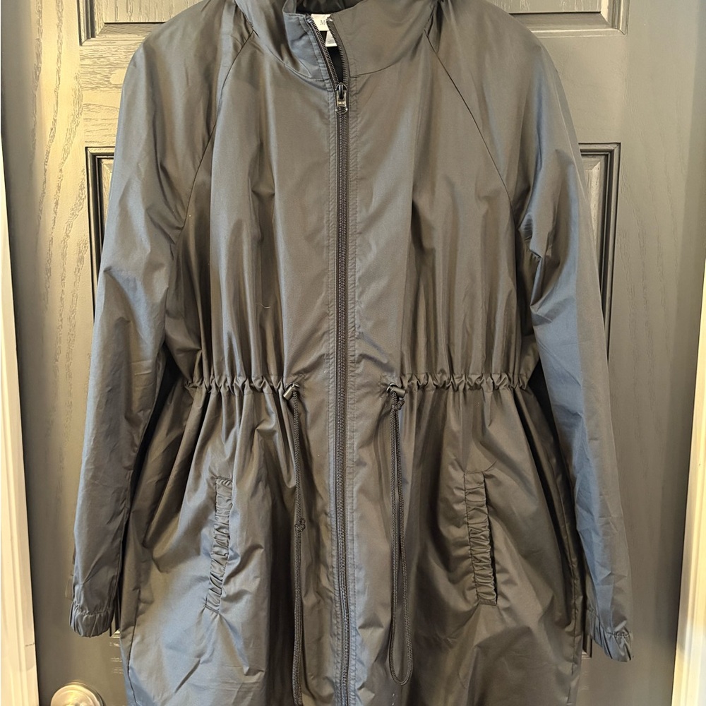 Motherhood Black Utility Jacket with Drawstring Waist